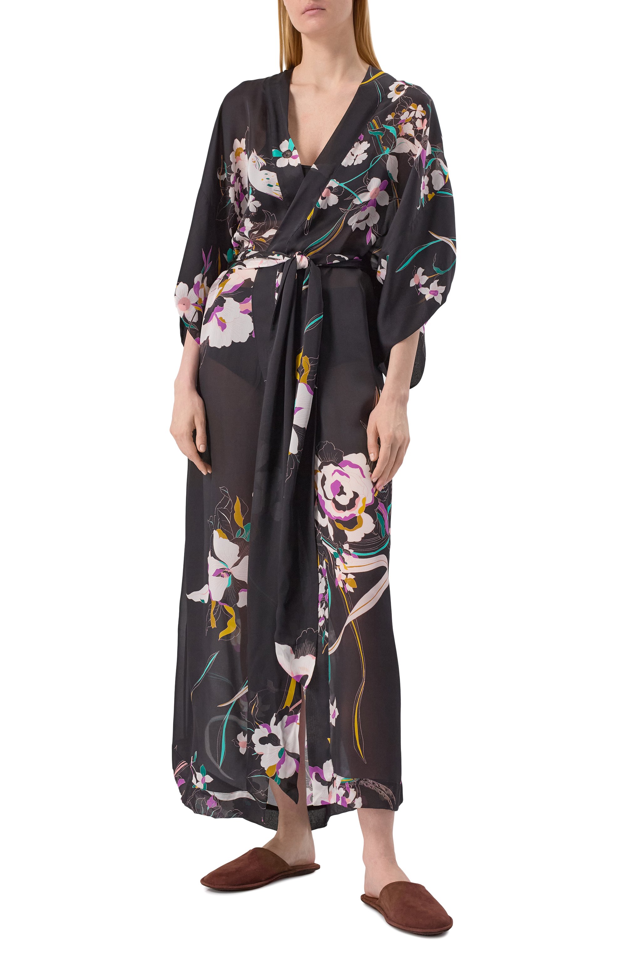 Шелковый халат CARINE GILSON, арт. PR0105-P, фото 2