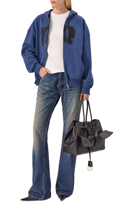 Хлопковая толстовка Balenciaga 833377/TSVP5 Синий  833377/TSVP5 Фото 2