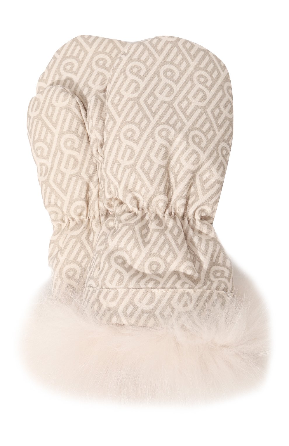 Пуховые варежки с отделкой из песца YVES SALOMON ENFANT, арт. 23WEA016XXWO2W, фото 1