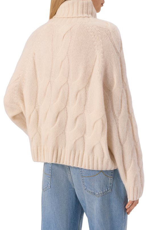 Свитер из кашемира и шелка Allude 255/77003 Кремовый  255/77003 Фото 4