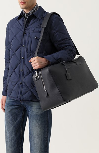 Кожаная дорожная сумка с плечевым ремнем TOM FORD, арт. H0348H-C92, фото 5