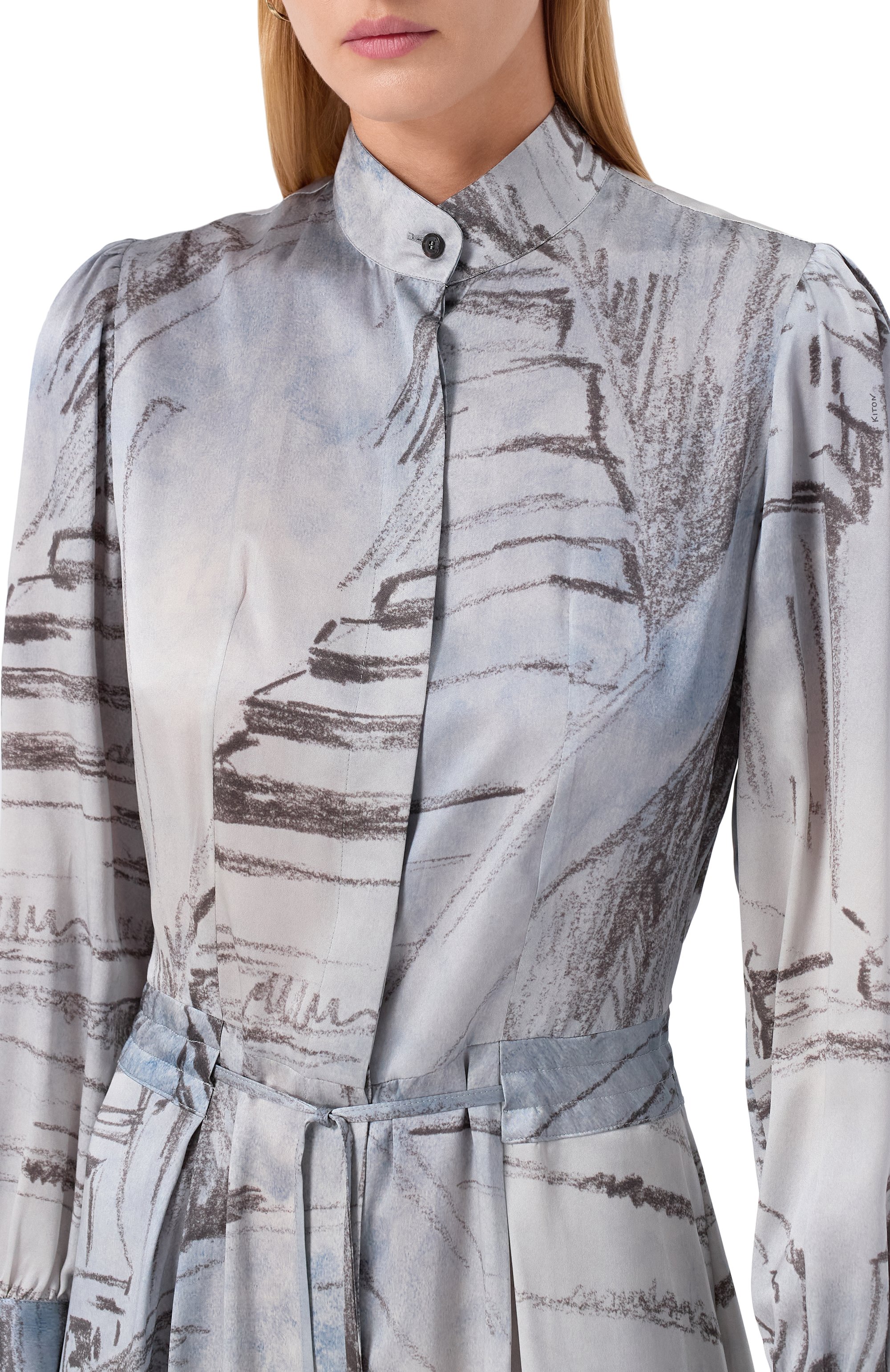 Шелковое платье KITON, арт. D52302K0585G10, фото 5