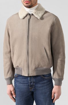 Дубленка с отделкой из кожи ящерицы BERLUTI, арт. R14LBL35-KADU/VSAL, фото 1