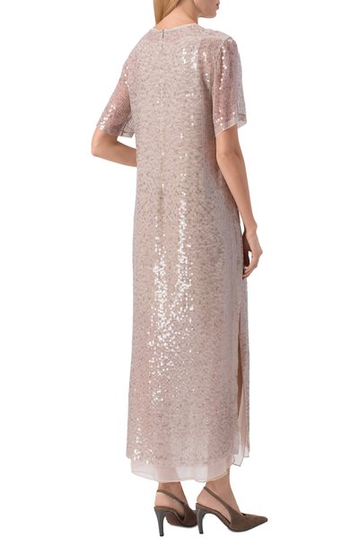 Платье с отделкой пайетками BRUNELLO CUCINELLI, арт. MF940A5181, фото 4