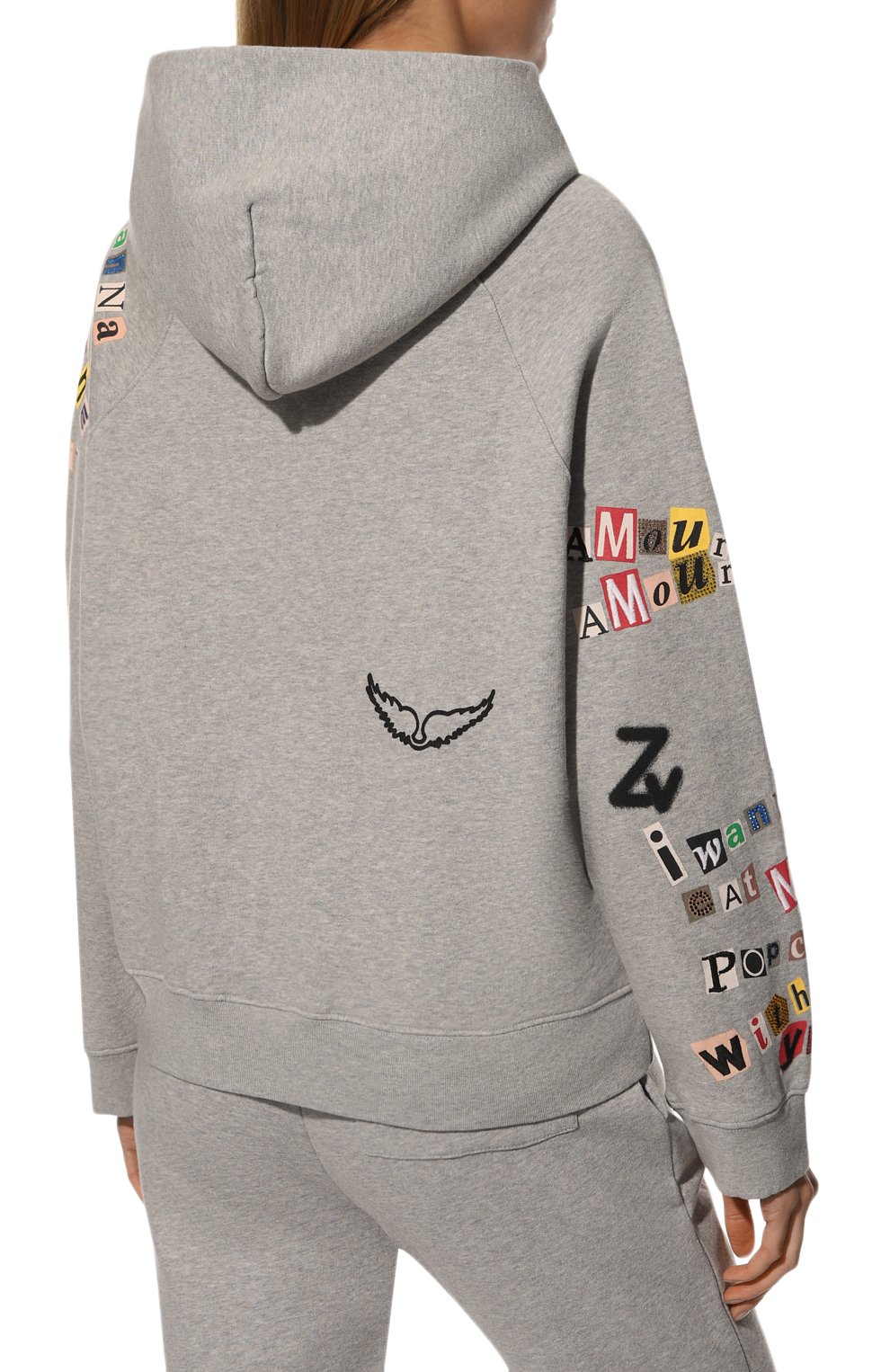 Хлопковое худи ZADIG AND VOLTAIRE, арт. JWSS00473, фото 4