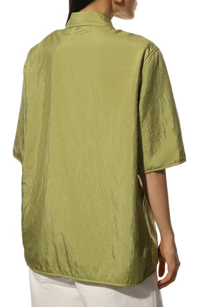 Рубашка JIL SANDER салатового цвета по цене 84050 руб., арт. JPPU600577-WU470900A, фото 4 Рубашка JIL SANDER, арт. JPPU600577-WU470900A, фото 4