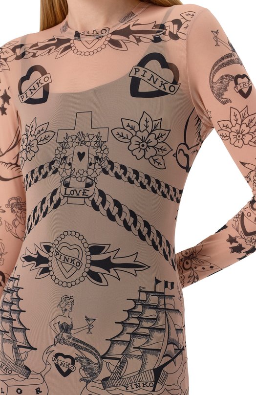 Платье Pinko 105797/A2VM Бежевый  105797/A2VM Фото 4