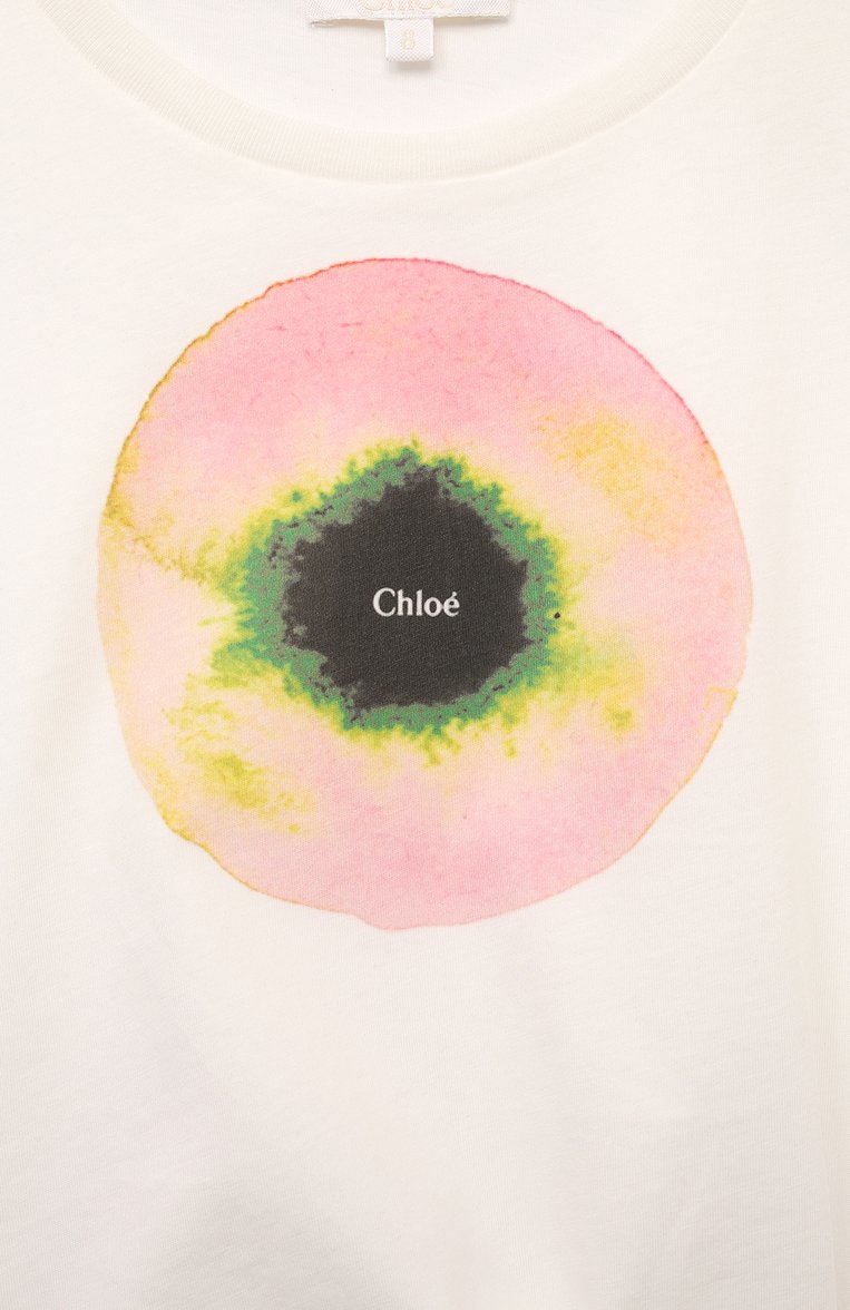 Хлопковая футболка CHLOÉ, арт. C20108/6A-12A, фото 3