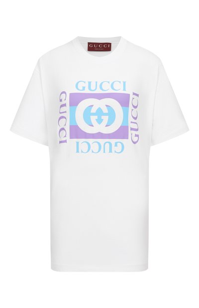 Женская хлопковая футболка GUCCI, ар�т. 837959/XJHG9