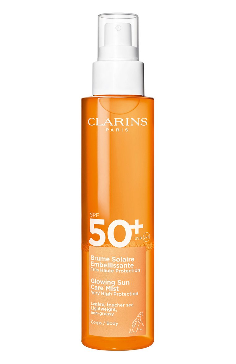Увлажняющий солнцезащитный спрей для тела spf 50+ (150ml) CLARINS бесцветного цвета, арт. 80111696 | Фото 1 (Нос: Не проставлено; Региональные ограничения белый список (Axapta Mercury): Не проставлено; SPF фильтр: Высокий (35-50+); Косметика кросс-кт: Уход У; Тип продукта: Мисты / Спреи; Назначение: Для тела)