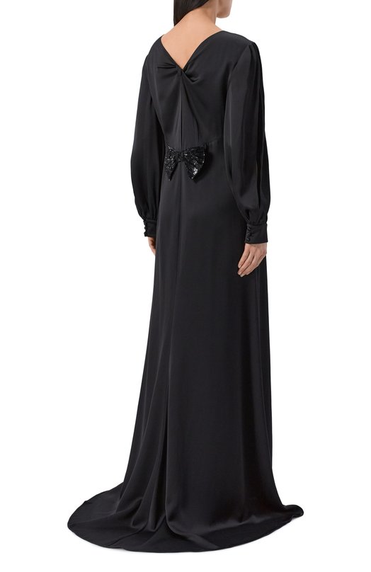 Платье из вискозы Valentino 8B3VDMN0/9VQ Чёрный  8B3VDMN0/9VQ Фото 3