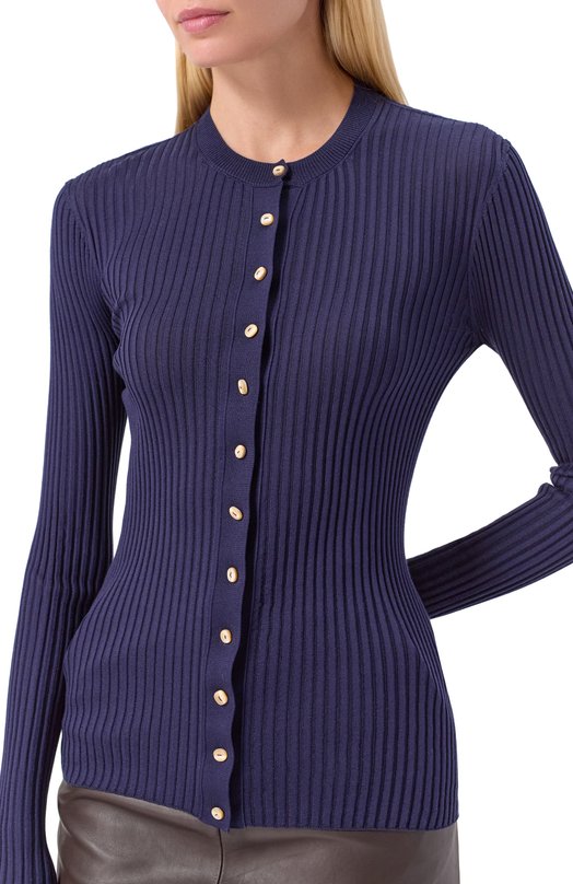 Шелковый кардиган Jil Sander J04HP0006/J16137 Синий  J04HP0006/J16137 Фото 5