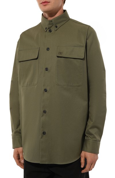 Хлопковая рубашка OFF-WHITE, арт. 0MES009F24FAB001, фото 3