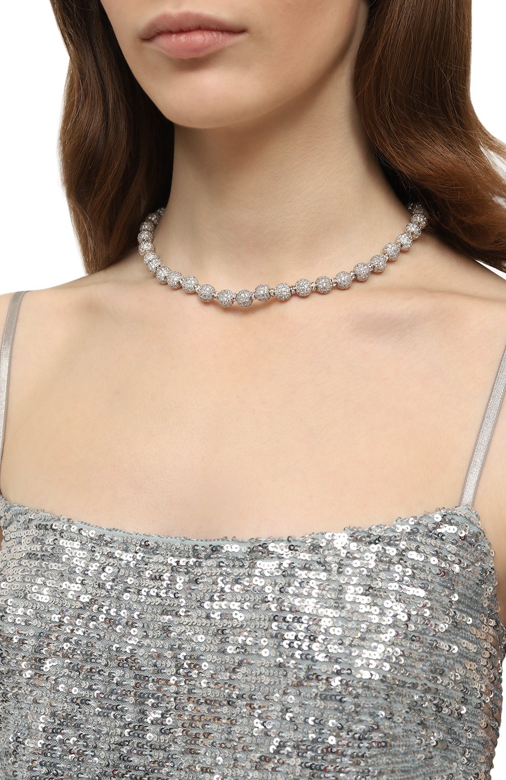 Колье VIEN серебряного цвета по цене 41900 руб., арт. 2324-136, фото 2 Колье VIEN, арт. 2324-136, фото 2