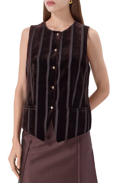 Жилет из вискозы и шелка GIORGIO ARMANI, арт. GW001588/TE16785, фото 3