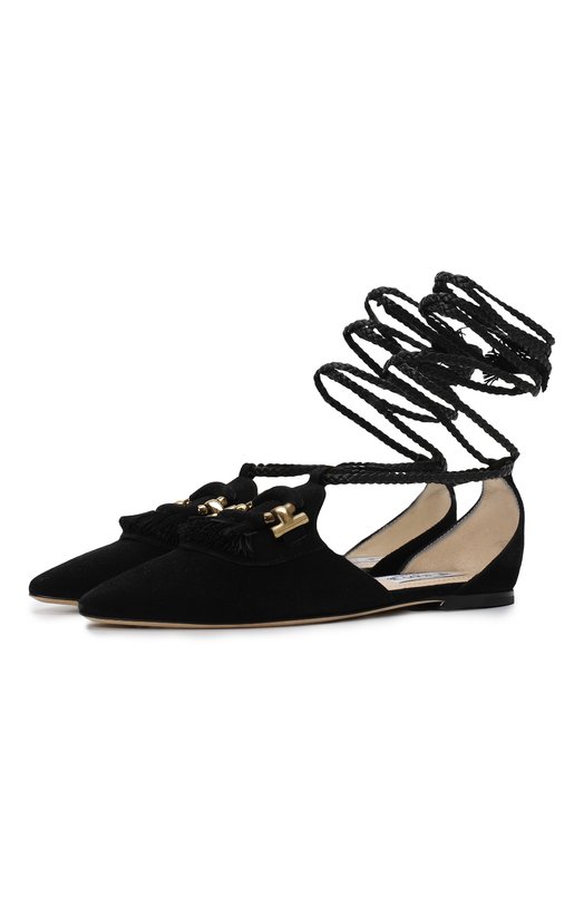

Замшевые балетки Tod’s, Чёрный