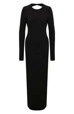 Женское платье из вискозы NINA RICCI черного цвета, арт. 24AMR0008ML0558 | Фото 1 (Рукава: Длинные; Материал сплава: Проставлено; Длина Ж (юбки, платья, шорты): Макси; Материал внешний: Вискоза; Драгоценные камни: Проставлено; Женское Кросс-КТ: Платье-одежда; Случай: Коктейльный; Стили: Гламурный)