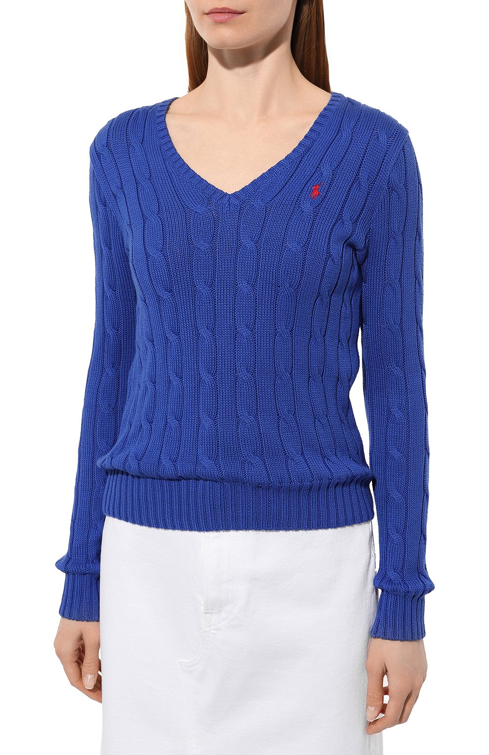 Хлопковый пуловер POLO RALPH LAUREN синего цвета по цене 25750 руб., арт. 211891641, фото 3 Хлопковый пуловер POLO RALPH LAUREN, арт. 211891641, фото 3
