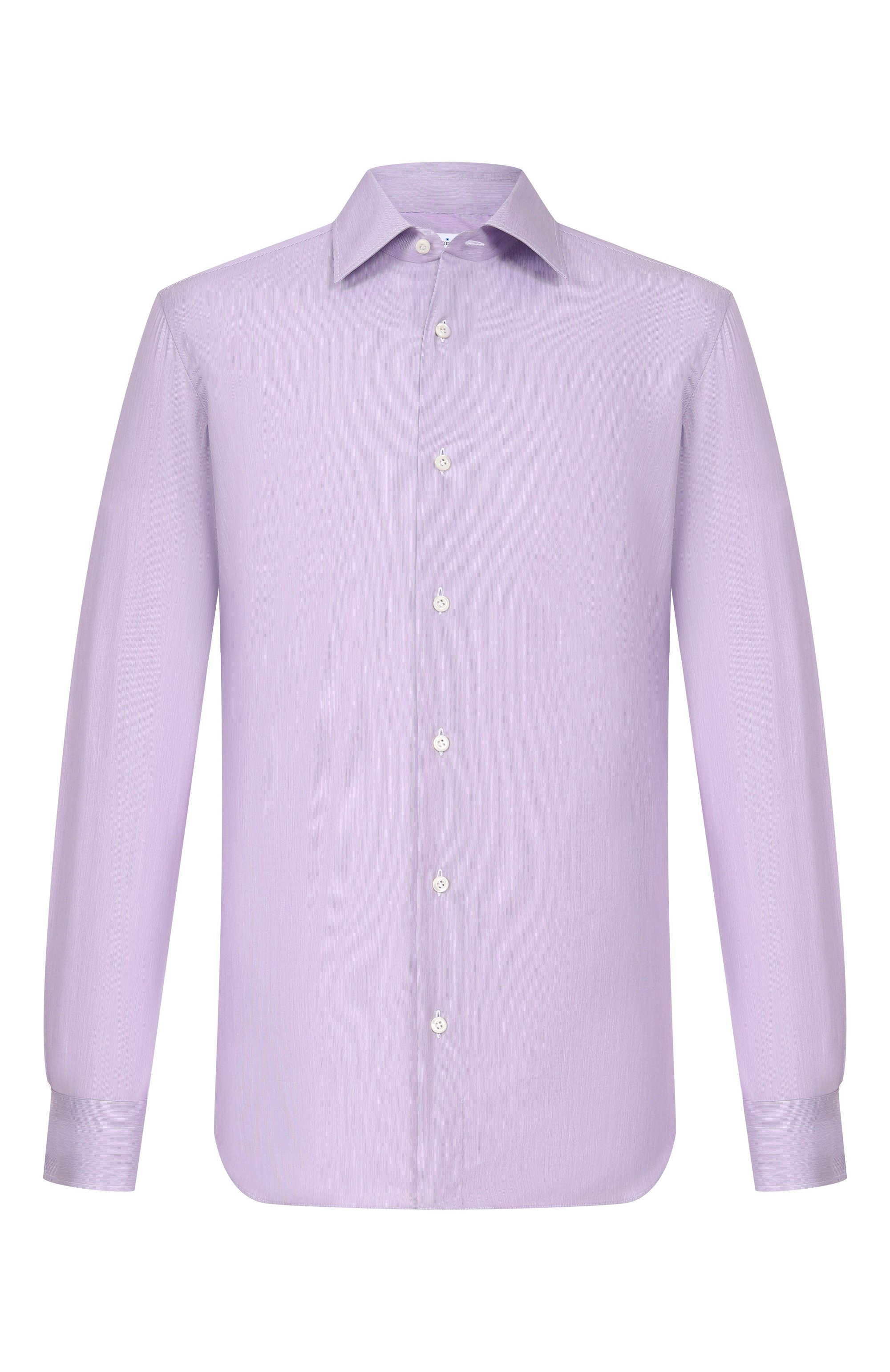 Хлопковая сорочка GIAMPAOLO сиреневого цвета по цене 36850 руб., арт. 908/TS15106, фото 1 Хлопковая сорочка GIAMPAOLO, арт. 908/TS15106, фото 1
