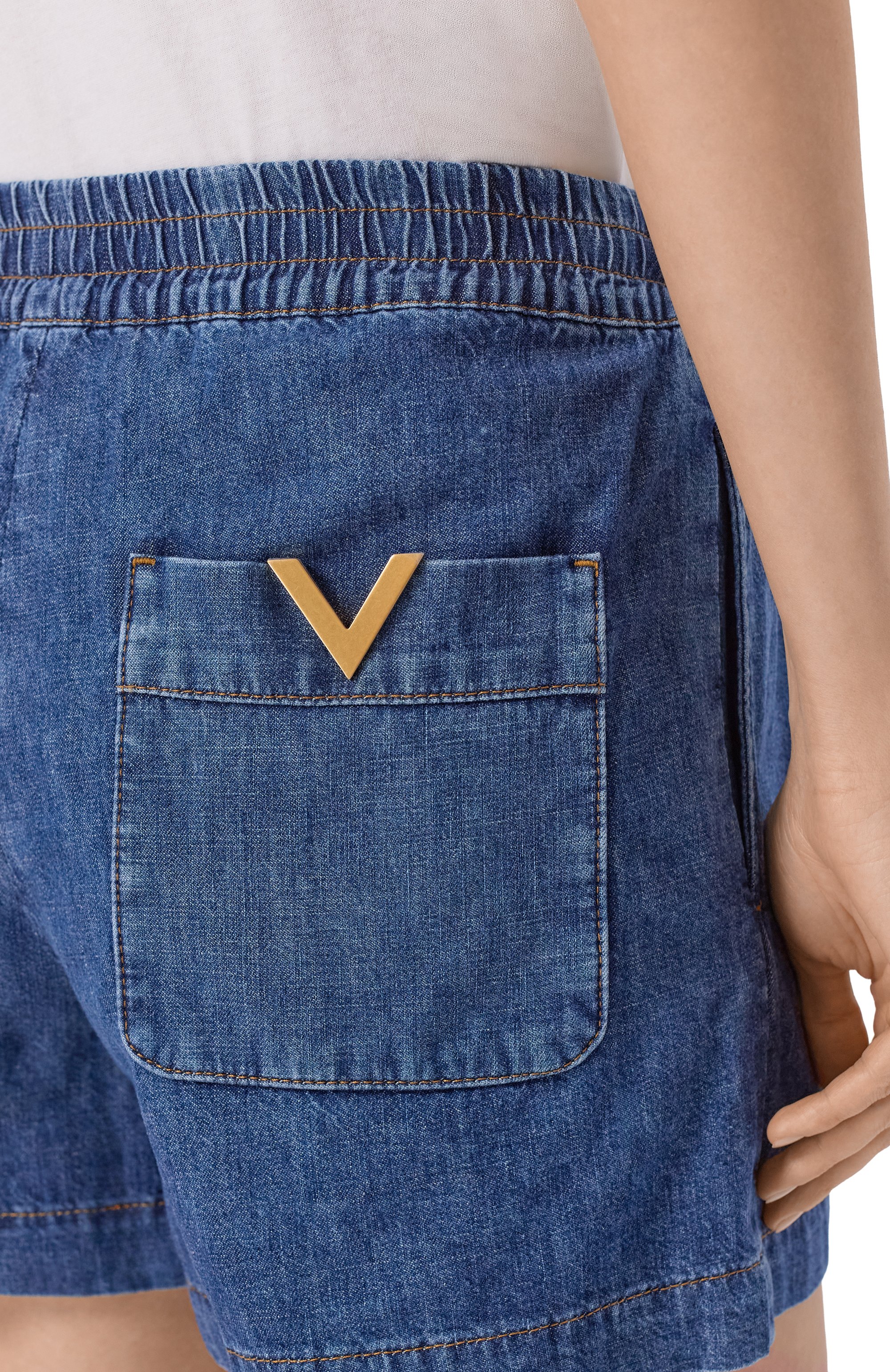 Джинсовые шорты VALENTINO, арт. 8B3DD550/9YA, фото 5