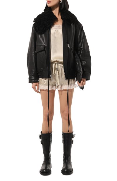 Шелковые шорты ANN DEMEULEMEESTER, арт. 2402-W-TR62-FA134-099, фото 2