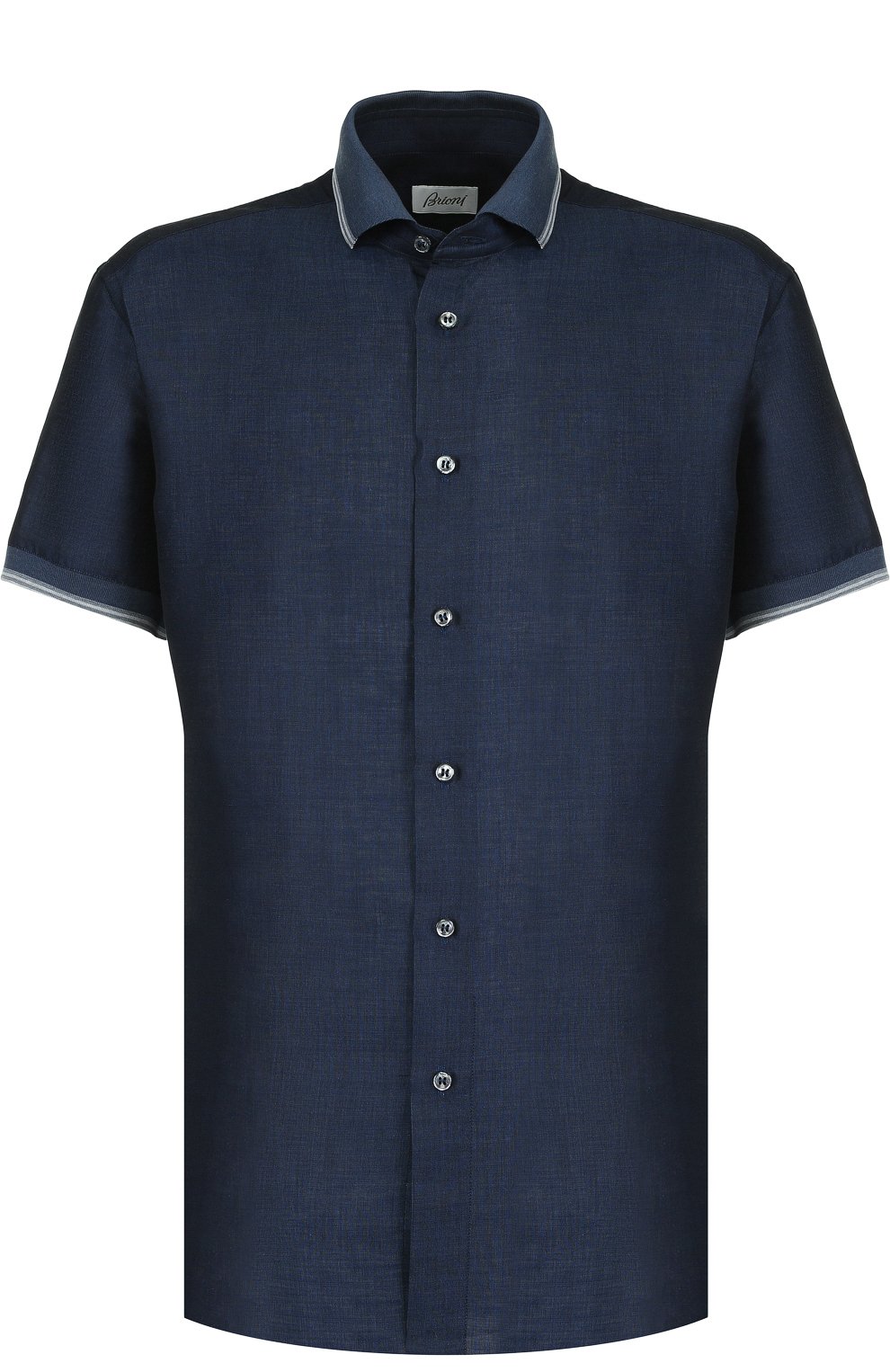 Рубашка с короткими рукавами из смеси льна и хлопка BRIONI, арт. SC321G/P3118, фото 1