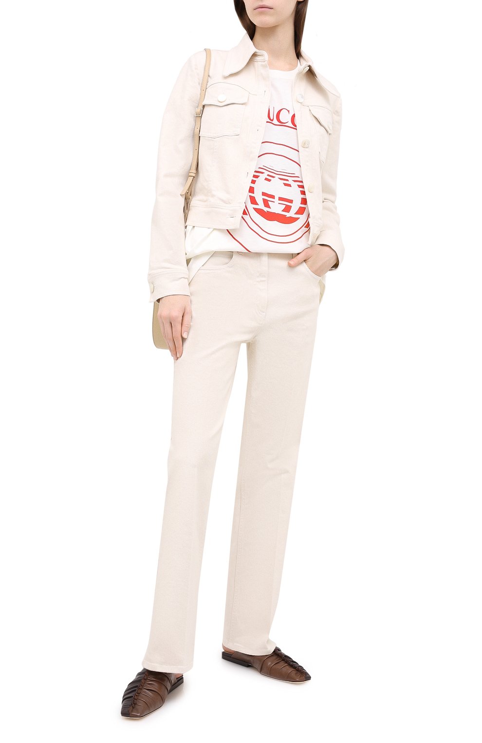Хлопковая футболка GUCCI белого цвета по цене 42750 руб., арт. 615044/XJCQ8, фото 2 Хлопковая футболка GUCCI, арт. 615044/XJCQ8, фото 2