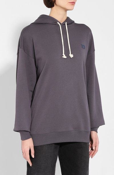 Хлопковое худи ACNE STUDIOS серого цвета по цене 43950 руб., арт. CI0009/W, фото 3 Хлопковое худи ACNE STUDIOS, арт. CI0009/W, фото 3
