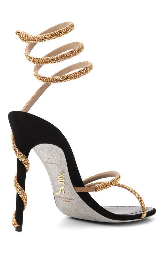 Текстильные босоножки Margot 105 Rene Caovilla C12597-105/R001 Чёрный  C12597-105/R001 Фото 5