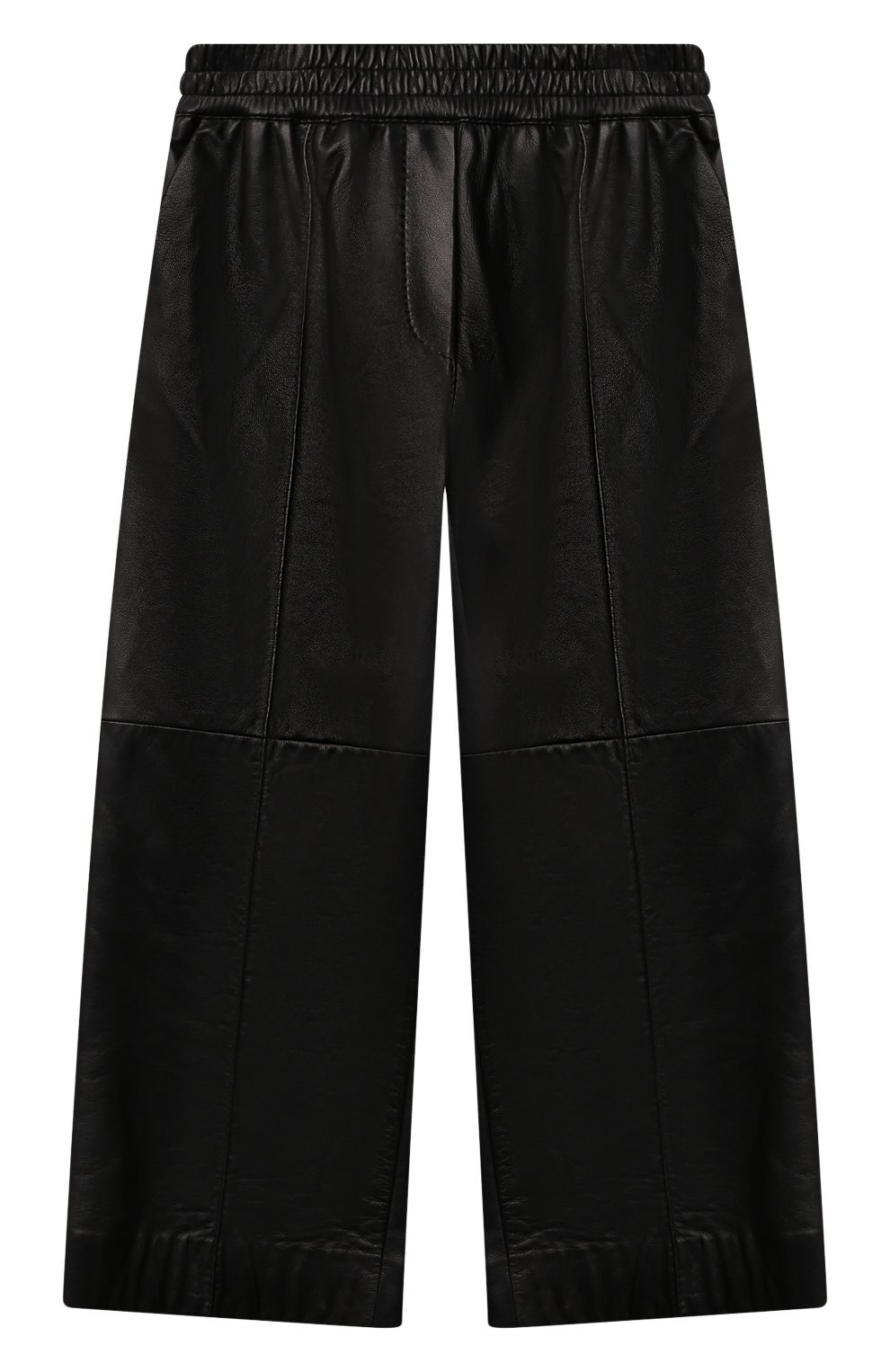 Кожаные брюки BRUNELLO CUCINELLI черного цвета по цене 128500 руб., арт. BPTANP044A, фото 1 Кожаные брюки BRUNELLO CUCINELLI, арт. BPTANP044A, фото 1