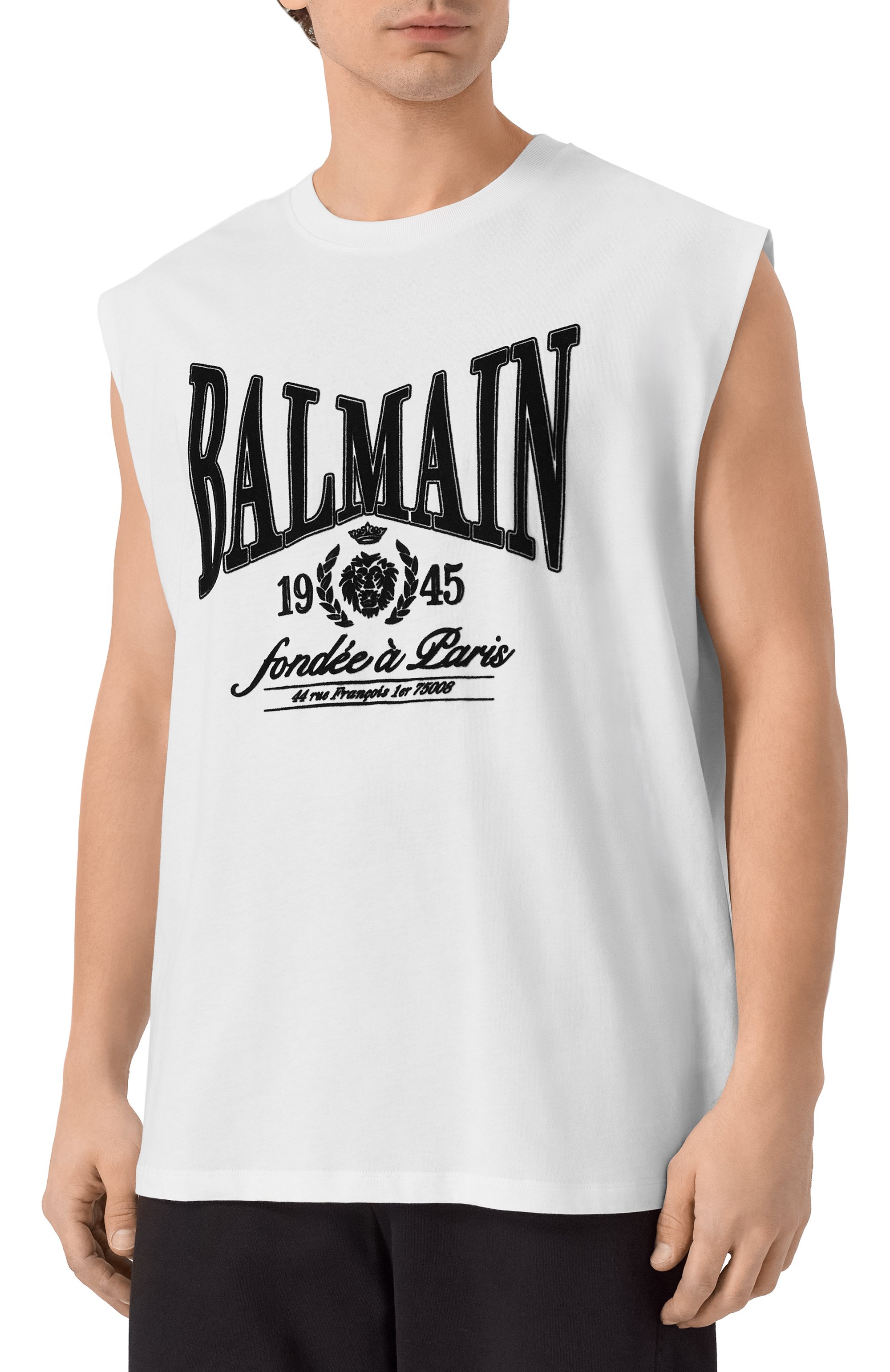 Хлопковая майка BALMAIN, арт. GH1ED006/GF46, фото 3