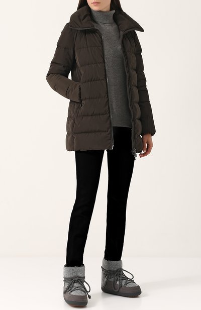 Стеганый пуховик свободного кроя с воротником-стойкой MONCLER, арт. C2-093-46963-00-54543, фото 2