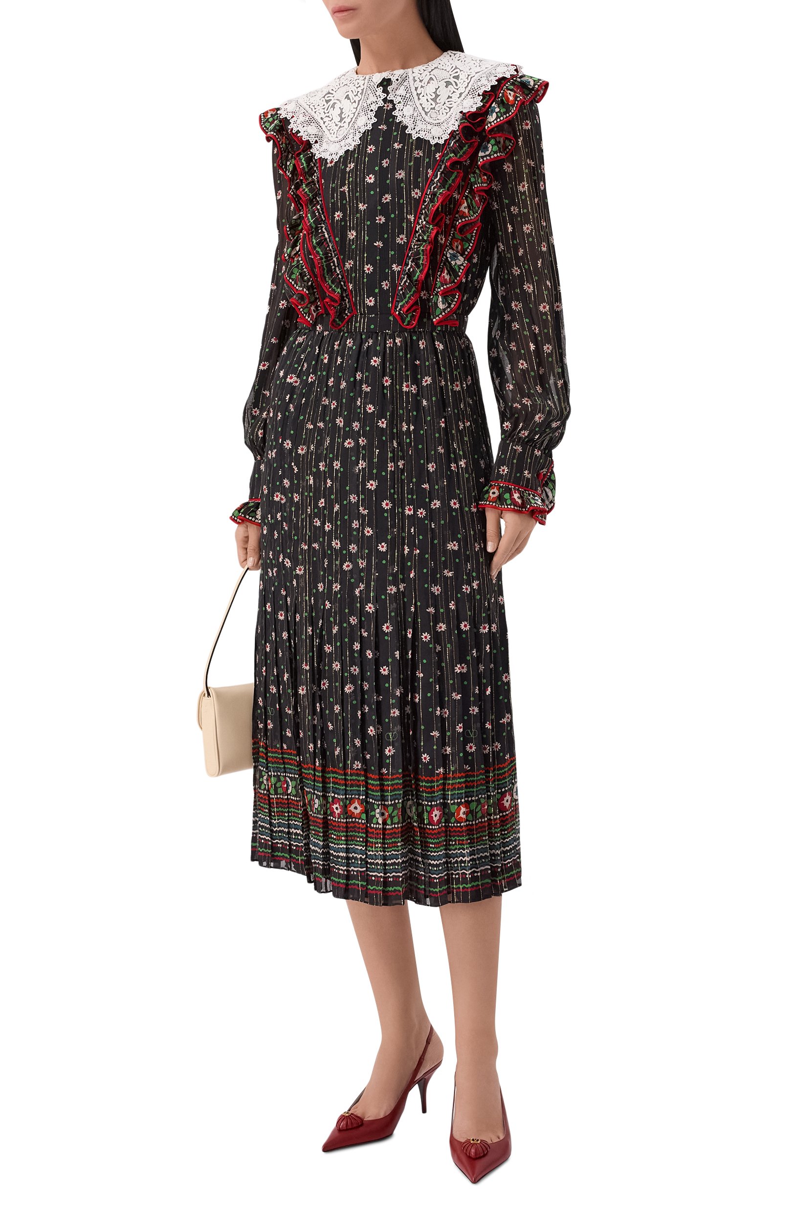 Кожаные туфли coeur royal 75 VALENTINO бордового цвета по цене 125500 руб., арт. 9W2S0QD6/DMD, фото 3 Кожаные туфли coeur royal 75 VALENTINO, арт. 9W2S0QD6/DMD, фото 3