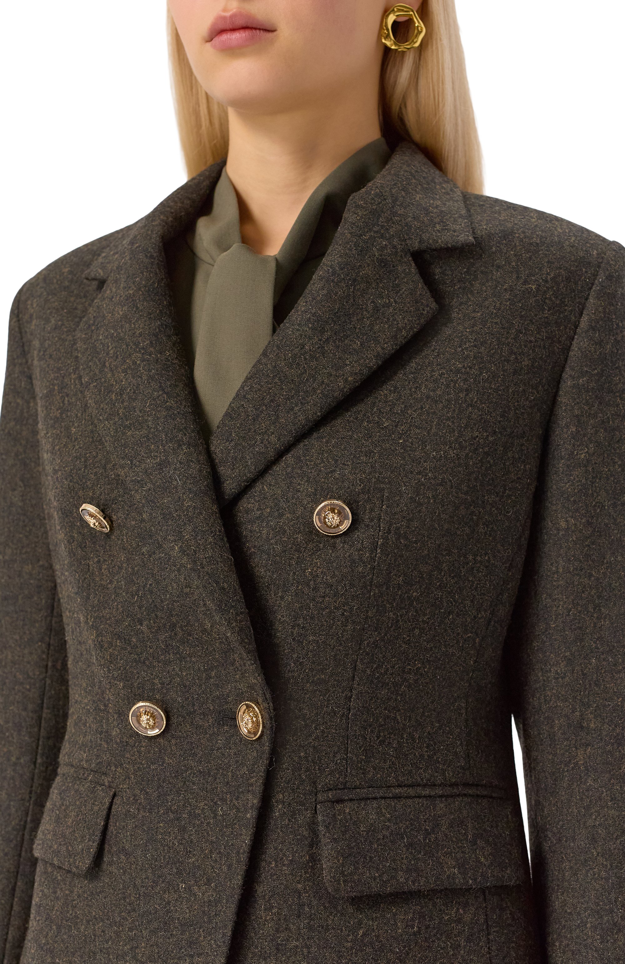 Жакет SEVEN LAB хаки цвета по цене 30870 руб., арт. 225-S-W-10-51-095, фото 5 Жакет SEVEN LAB, арт. 225-S-W-10-51-095, фото 5