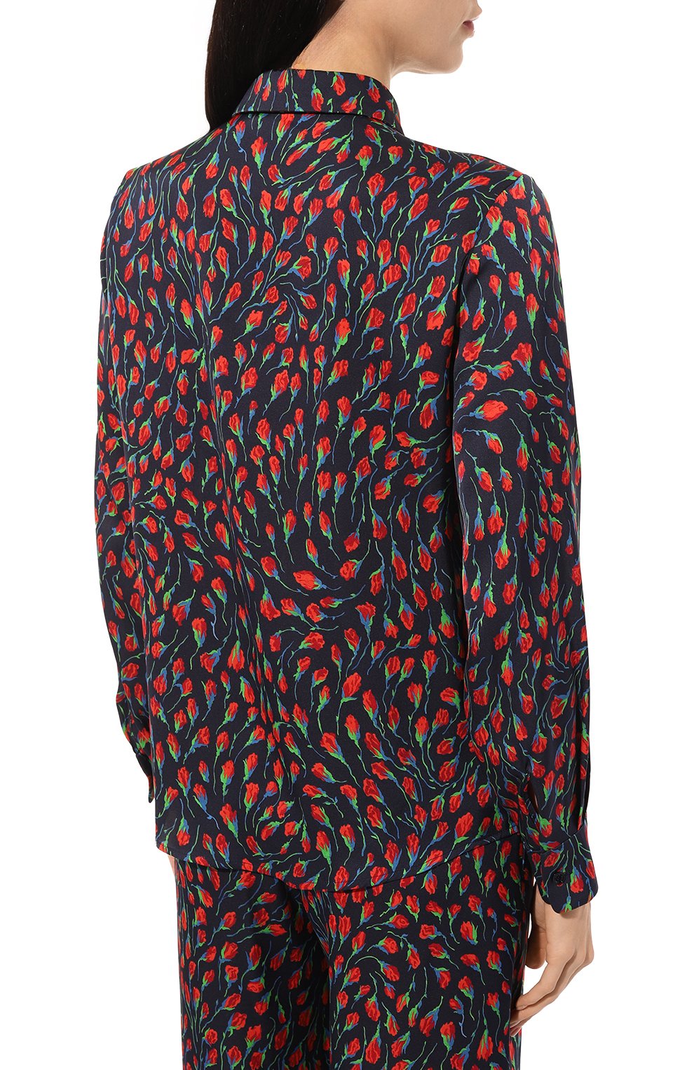 Шелковая блузка OLOLOL разноцветного цвета по цене 39000 руб., арт. OLBL047/1010.TU403/W25, фото 4 Шелковая блузка OLOLOL, арт. OLBL047/1010.TU403/W25, фото 4