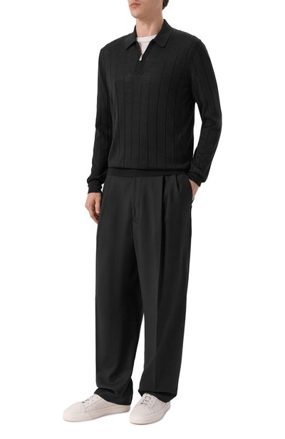 Шерстяные брюки L.B.M. 1911 черного цвета по цене 43100 руб., арт. 8182/54515, фото 2 Шерстяные брюки L.B.M. 1911, арт. 8182/54515, фото 2