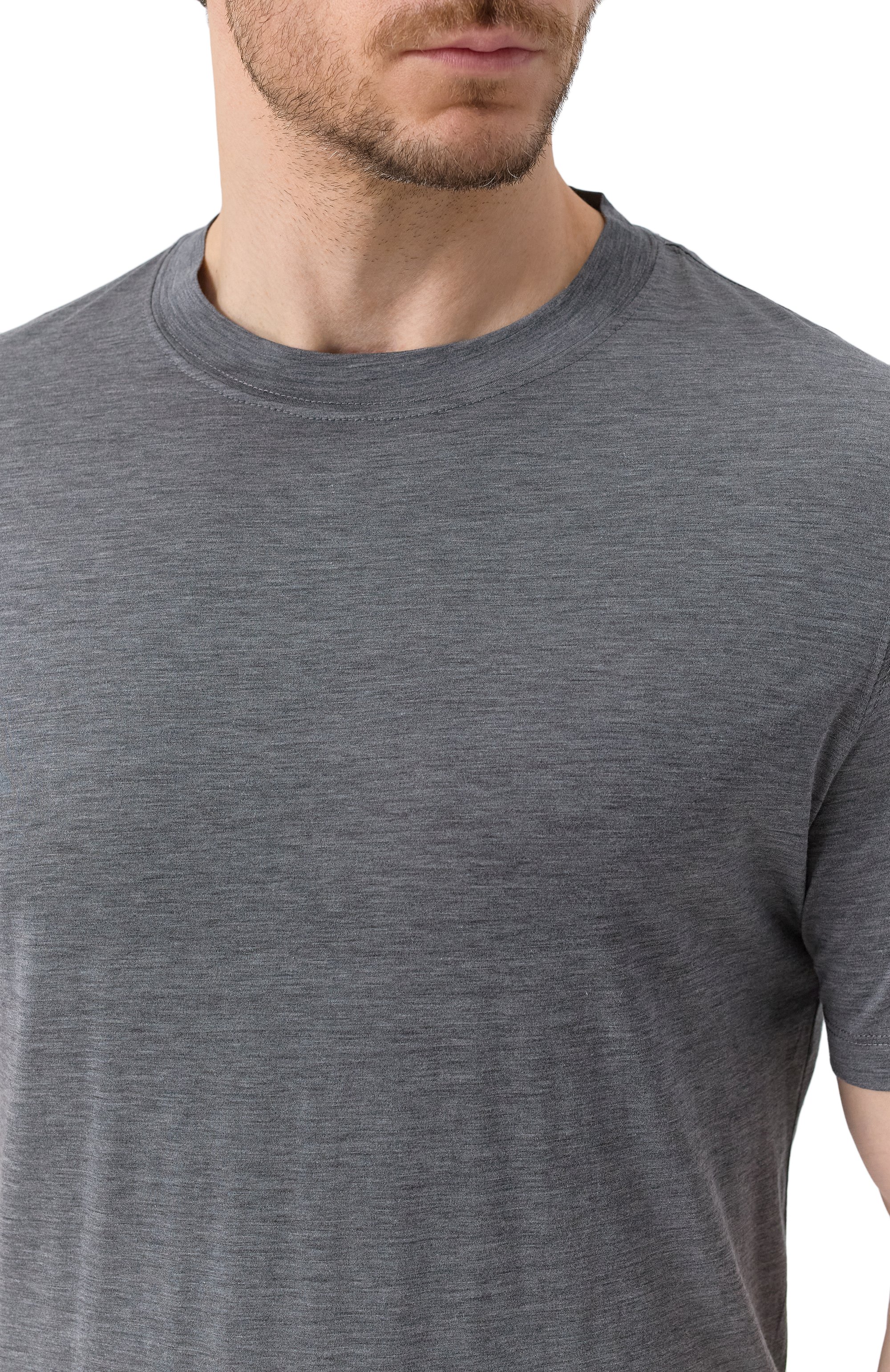 Футболка из шелка и хлопка BRUNELLO CUCINELLI, арт. MD8211308, фото 5