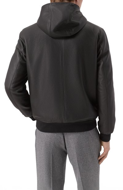 Кожаный бомбер с подкладкой из бобра MVST, арт. SWEAT913/274-00/60, фото 4