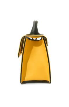 Женская сумка MOSCHINO желтого цвета, арт. 2312 A7454/8008 | Фото 4 (Сумки-технические: Сумки top-handle; Материал: Натуральная кожа; Материал сплава: Проставлено; Размер: mini; Ремень/цепочка: На ремешке; Драгоценные камни: Проставлено)
