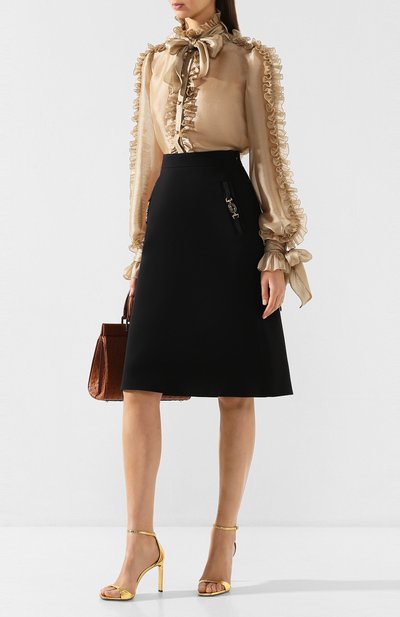 Юбка из смеси шелка и шерсти GUCCI, арт. 603337/Z8AHX, фото 2