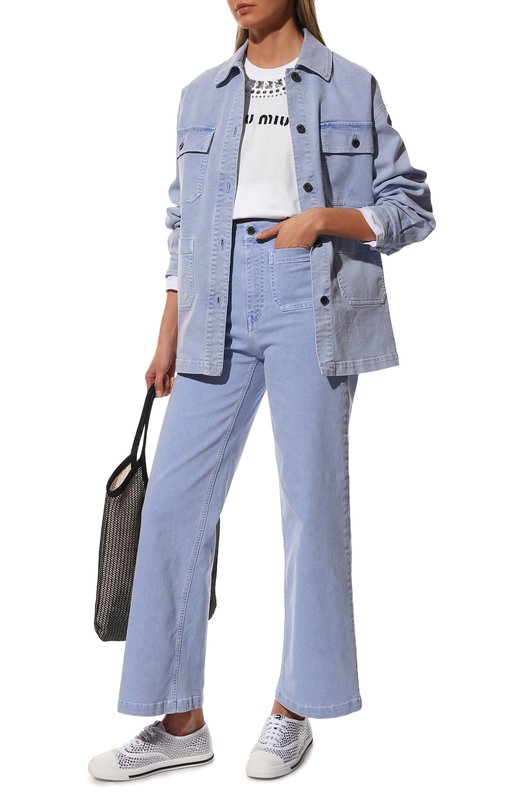 Хлопковый лонгслив Miu Miu MJL799-1Z3K-F0009 Белый  MJL799-1Z3K-F0009 Фото 2