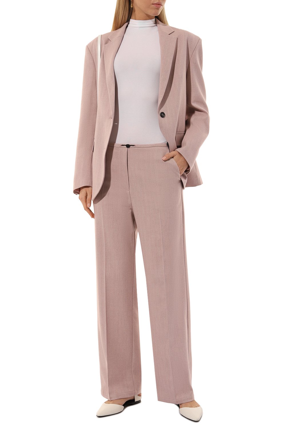 Брюки из вискозы PE светло-розового цвета по цене 15210 руб., арт. РЕFW24/25-7.1.45.6, фото 2 Брюки из вискозы PE, арт. РЕFW24/25-7.1.45.6, фото 2