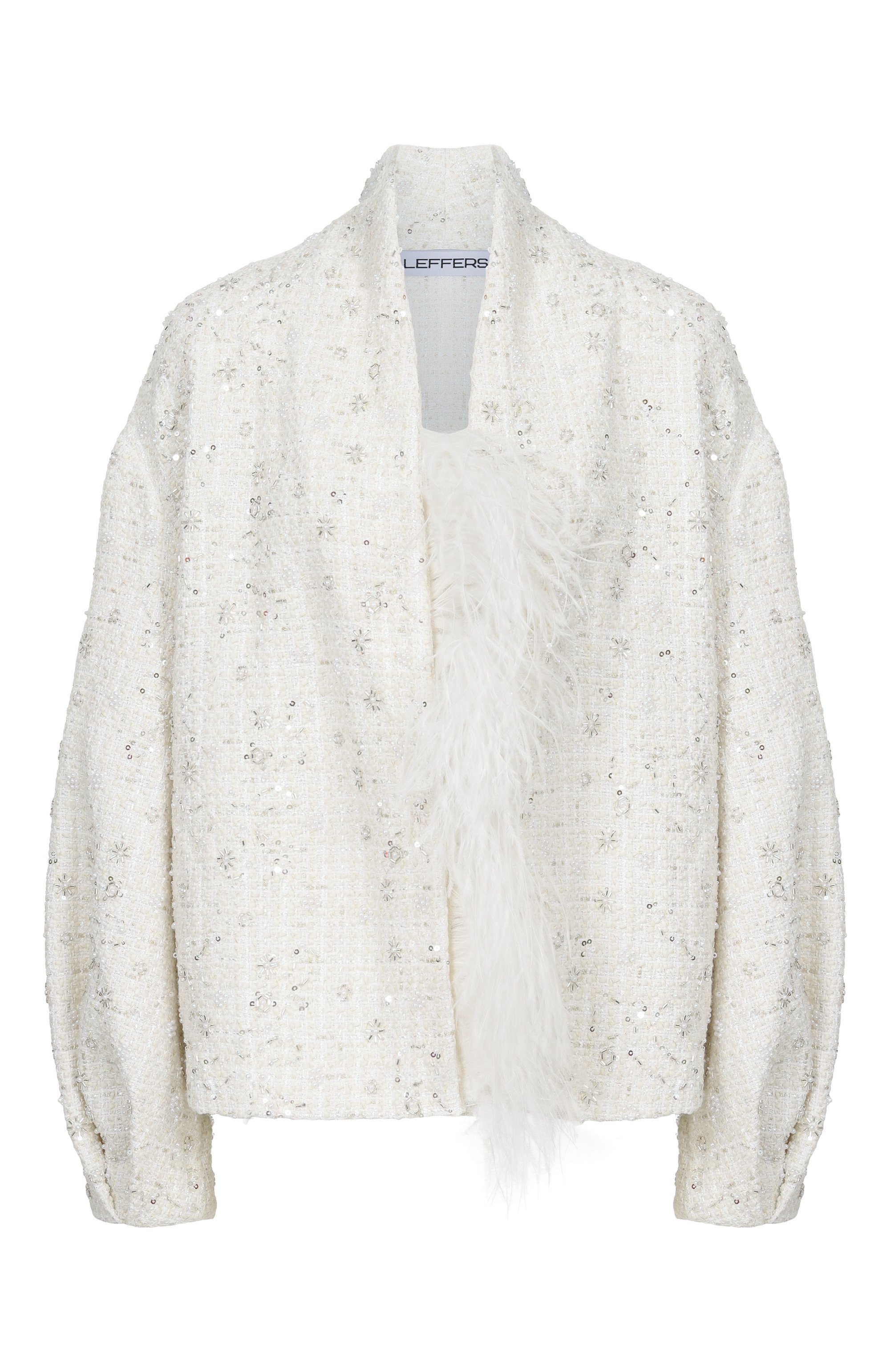 Твидовый жакет с отделкой перьями LEFFERS, арт. 1\5.52.94.15.02, фото 1