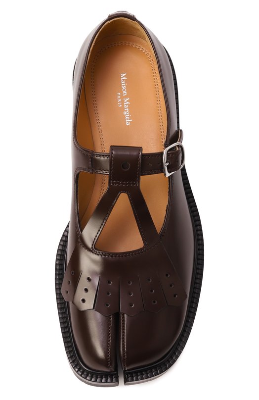 Кожаные туфли Mary-Janes Tabi Maison Margiela S58WR0115/P3827 Коричневый  S58WR0115/P3827 Фото 6