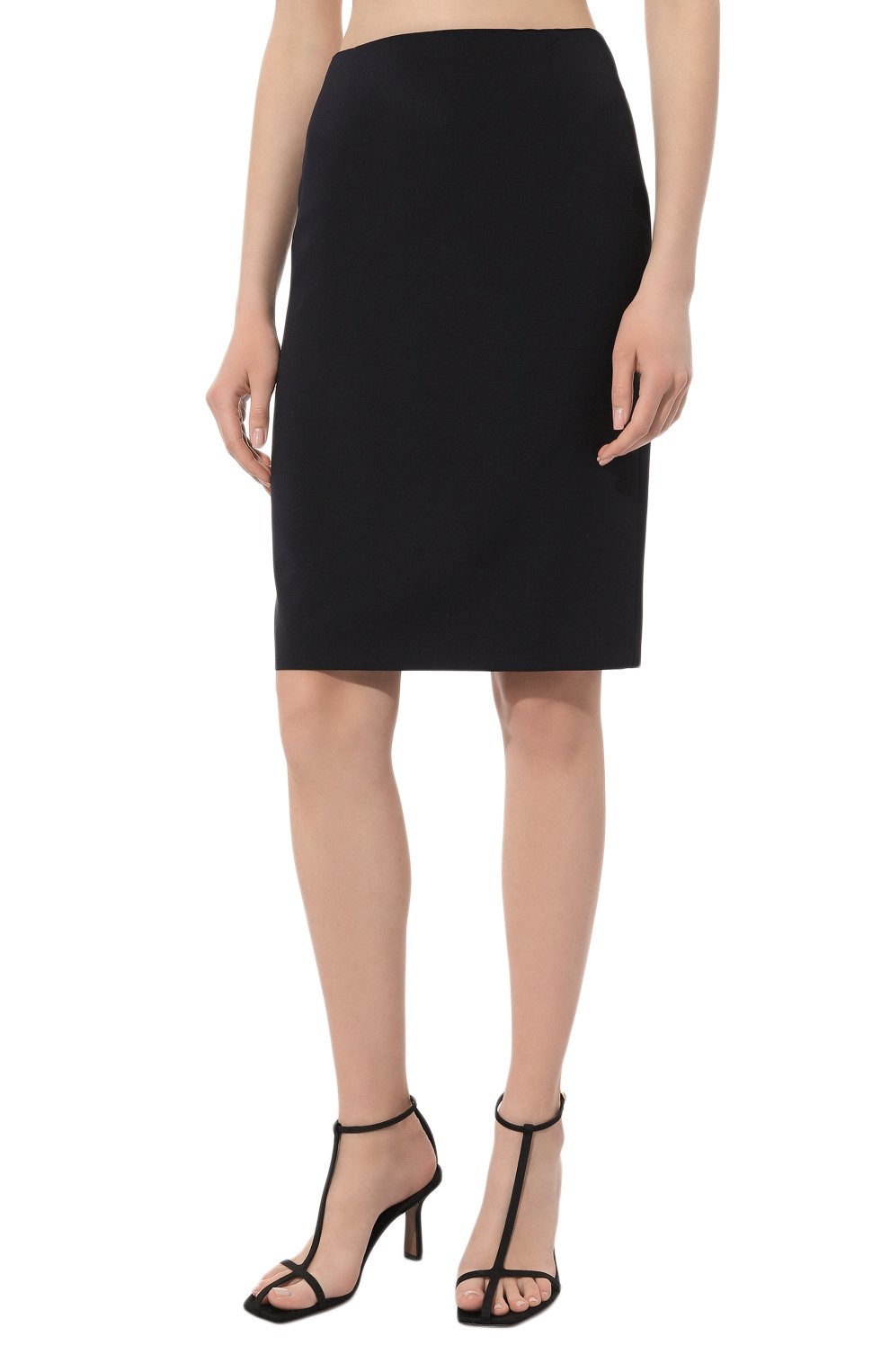 Шерстяная юбка BOSS темно-синего цвета по цене 25500 руб., арт. 50490036, фото 3 Шерстяная юбка BOSS, арт. 50490036, фото 3