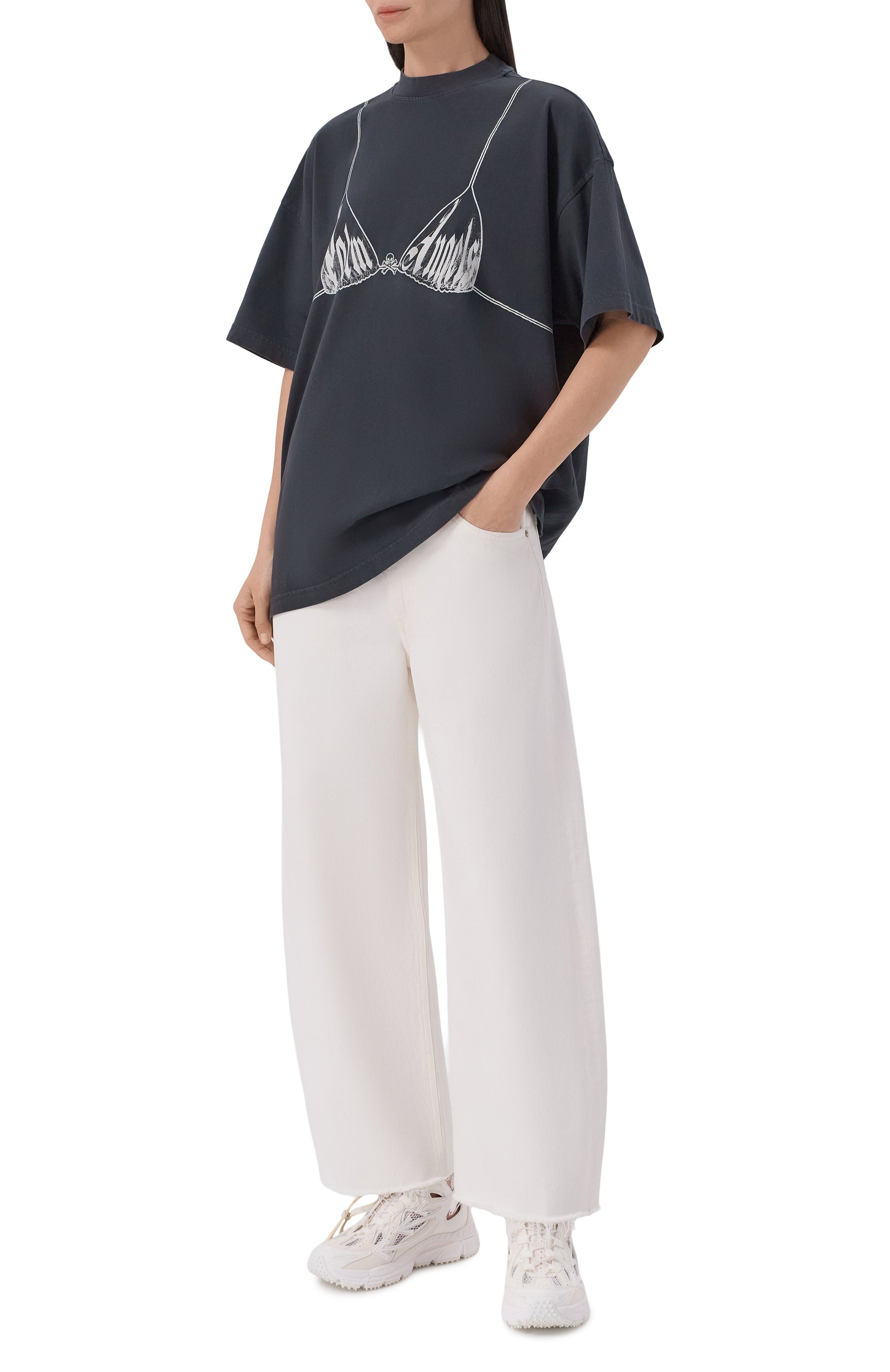 Хлопковая футболка PALM ANGELS, арт. PWAA07BS26JER003, фото 2