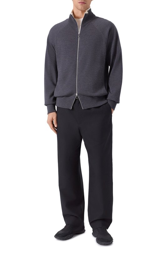 Шерстяной кардиган Jil Sander J22HP0040-J14782 Серый  J22HP0040-J14782 Фото 2
