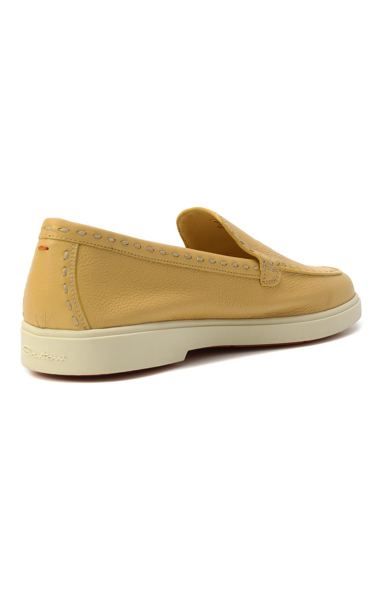Женские кожаные лоферы SANTONI желтого цвета, арт. WUYG71436TISSWKA | Фото 5 (Подошва: Платформа; Материал внутренний: Натуральная кожа; Каблук высота: Низкий; Материал внешний: Натуральная кожа)