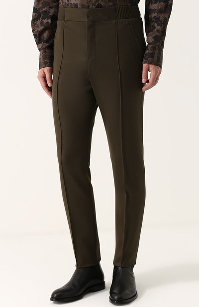 Шерстяные брюки прямого кроя с поясом на резинке BERLUTI, арт. R12TCU22-WANE, фото 3