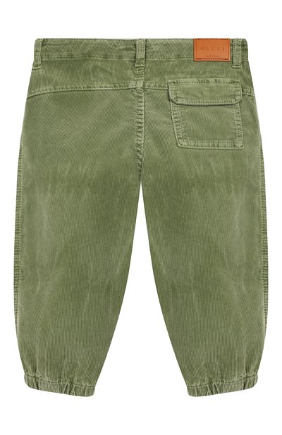 Вельветовые брюки GUCCI хаки цвета по цене 33650 руб., арт. 566099/XDANV, фото 2 Вельветовые брюки GUCCI, арт. 566099/XDANV, фото 2